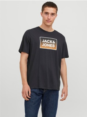 Jack & Jones Steel Erkek Lacivert Bisiklet Yaka Tişört