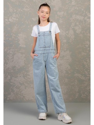 Dmb Mavi Bol Kalıp Denım Tulum