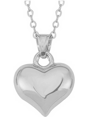 Serra Jewels Gümüş 3 Boyutlu Kalp Kadın Kolye