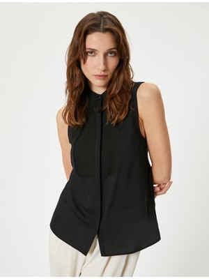 Koton Hakim Yaka Gömlek Kolsuz Roba Detaylı