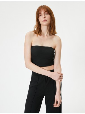 Koton Crop Straplez Üst Dokulu