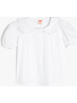 Koton Bebe Yaka Gömlek Kısa Kollu Pamuklu