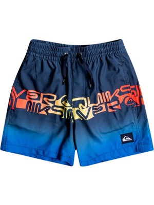 Quiksilver Wordblock Erkek Çocuk Mavi Volley Short