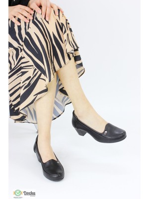 Mammamia Mammimia Kadın Hakiki Deri Ortopedik Alçak Topuklu Klasik Ayakkabı M25/YA-ADA