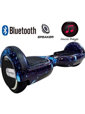 Citymate Elektrikli Kaykay Hoverboard Bluetooth Hoparlörlü 6.5 Inch Akıllı Dengeli - Gökmavi Grafiti Desenli