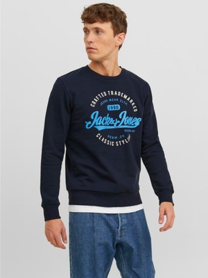 Jack & Jones Erkek Bisiklet Yaka Sweatshirt - 12236177