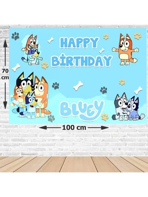 Bluey Doğum Günü Afişi 70*100 cm