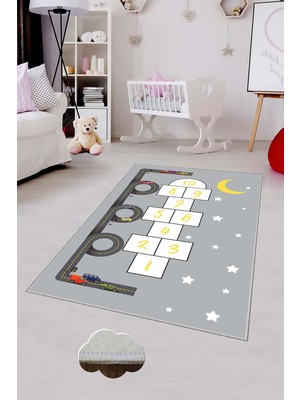 Pelangi Desenli Renkli Dijital Baskılı Yıkanabilir Kaymaz Taban Modern Mutfak Halısı (Süngersiz)