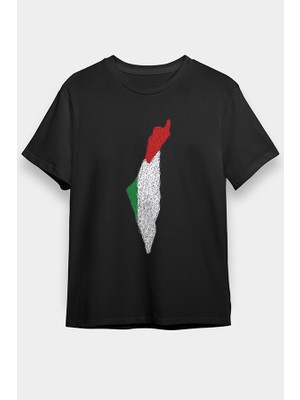 Darkhane Filistin Siyah Unisex Tişört T-Shirt