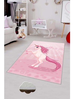 Pelangi Desenli Renkli Dijital Baskılı Yıkanabilir Kaymaz Taban Modern Mutfak Halısı (Süngersiz)