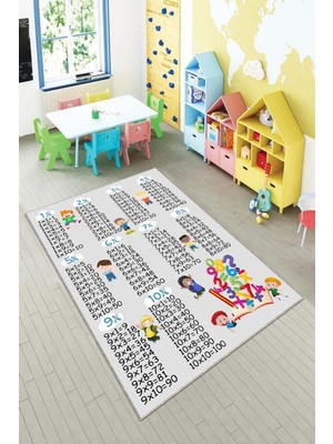 Pelangi Desenli Renkli Dijital Baskılı Yıkanabilir Kaymaz Taban Modern Mutfak Halısı (Süngersiz)