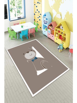 Pelangi Ekonomik Desenli Renkli Dijital Baskı Yıkanabilir Kaymaz Taban Modern Çocuk Halısı.(Süngersiz)