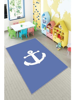 Pelangi Desenli Renkli Dijital Baskı Yıkanabilir Kaymaz Taban Modern Çocuk Halısı ve Yolluk.