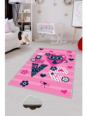 Pelangi Desenli Renkli Dijital Baskılı Yıkanabilir Kaymaz Taban Modern Mutfak Halısı (Süngersiz)