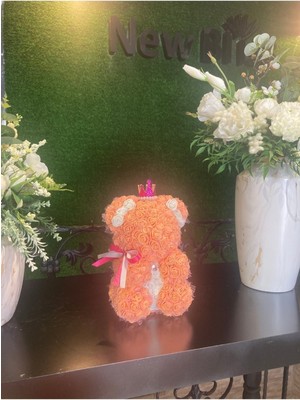 Özel Tasarım El Yapımı Teddy Rose Bear Güllü Ayıcık 24 cm