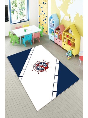 Pelangi Desenli Renkli Dijital Baskı Yıkanabilir Kaymaz Taban Modern Çocuk Halısı ve Yolluk.