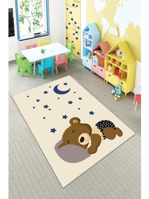 Pelangi Desenli Renkli Dijital Baskılı Yıkanabilir Kaymaz Taban Modern Mutfak Halısı (Süngersiz)