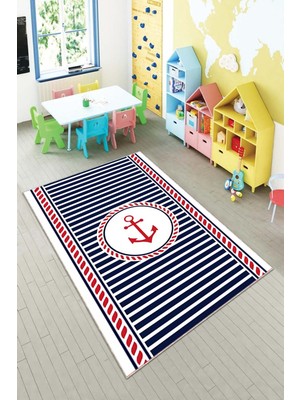 Pelangi Desenli Renkli Dijital Baskı Yıkanabilir Kaymaz Taban Modern Çocuk Halısı ve Yolluk.
