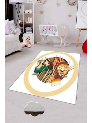 Pelangi Desenli Renkli Dijital Baskılı Yıkanabilir Kaymaz Taban Modern Mutfak Halısı (Süngersiz)