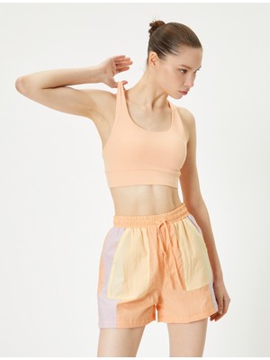 Koton Kaplı Sporcu Sütyeni Arkası Çapraz Askılı