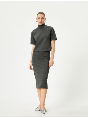 Koton Midi Kalem Etek Normal Bel Simli