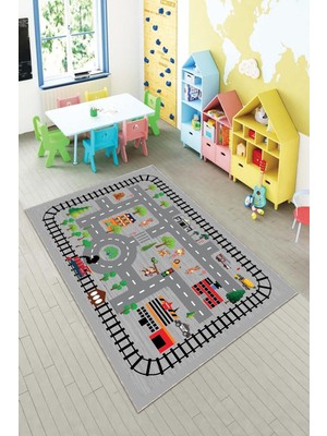 Pelangi Desenli Renkli Dijital Baskılı Yıkanabilir Kaymaz Taban Modern Mutfak Halısı (Süngersiz)