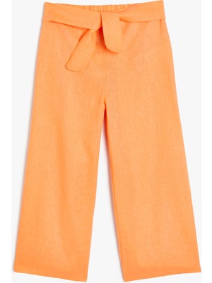 Koton Keten Bol Paça Pantolon Kemer Detaylı