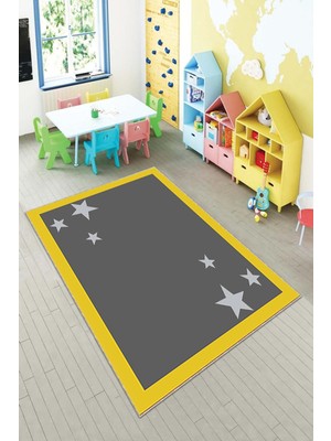 Pelangi Desenli Renkli Dijital Baskı Yıkanabilir Kaymaz Taban Modern Çocuk Halısı ve Yolluk.