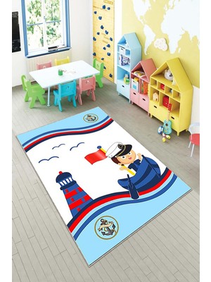 Pelangi Desenli Renkli Dijital Baskı Yıkanabilir Kaymaz Taban Modern Çocuk Halısı ve Yolluk.