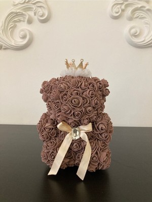 Özel Tasarım El Yapımı Teddy Rose Bear Güllü Ayıcık 25 cm