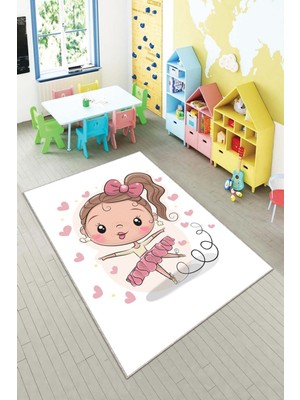 Pelangi Ekonomik Desenli Renkli Dijital Baskı Yıkanabilir Kaymaz Taban Modern Çocuk Halısı.(Süngersiz)