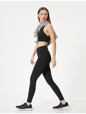 Koton Spor Tayt Asimetrik Kesim Dikiş Detaylı Slim Fit