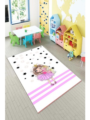 Pelangi Desenli Renkli Dijital Baskı Yıkanabilir Kaymaz Taban Modern Çocuk Halısı ve Yolluk.