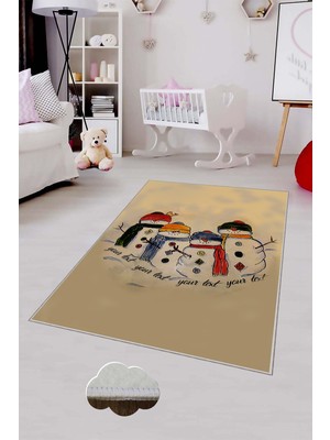 Pelangi Desenli Renkli Dijital Baskılı Yıkanabilir Kaymaz Taban Modern Mutfak Halısı (Süngersiz)