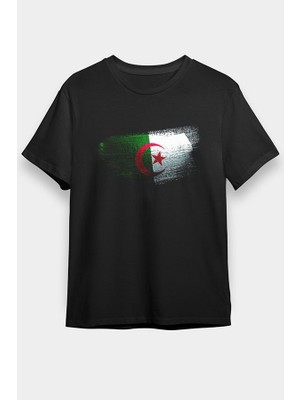 Darkhane Cezayir - Algeria Siyah Unisex Tişört T-Shirt