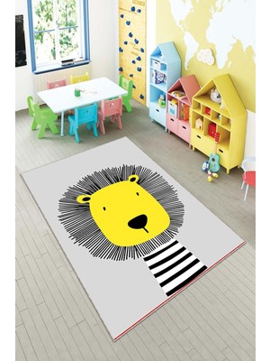 Pelangi Desenli Renkli Dijital Baskı Yıkanabilir Kaymaz Taban Modern Çocuk Halısı ve Yolluk.