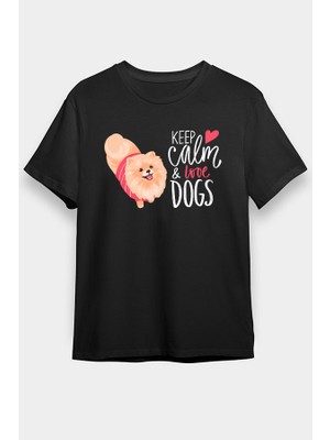 Darkhane Keep Calm Poddle Kaniş Siyah Unisex Tişört T-Shirt