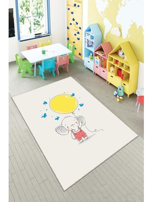 Pelangi Desenli Renkli Dijital Baskılı Yıkanabilir Kaymaz Taban Modern Mutfak Halısı (Süngersiz)