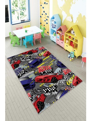 Pelangi Desenli Renkli Dijital Baskılı Yıkanabilir Kaymaz Taban Modern Mutfak Halısı (Süngersiz)