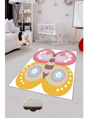 Pelangi Desenli Renkli Dijital Baskılı Yıkanabilir Kaymaz Taban Modern Mutfak Halısı (Süngersiz)