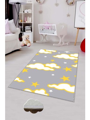 Pelangi Desenli Renkli Dijital Baskılı Yıkanabilir Kaymaz Taban Modern Mutfak Halısı (Süngersiz)