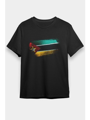 Darkhane Mozambik - Mozambique Siyah Unisex Tişört T-Shirt