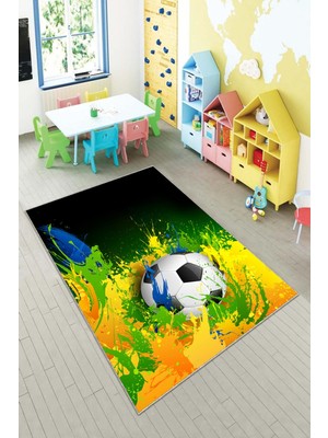 Pelangi Desenli Renkli Dijital Baskılı Yıkanabilir Kaymaz Taban Modern Mutfak Halısı (Süngersiz)