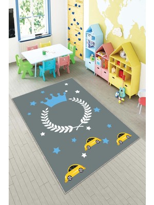 Pelangi Ekonomik Desenli Renkli Dijital Baskı Yıkanabilir Kaymaz Taban Modern Çocuk Halısı.(Süngersiz)