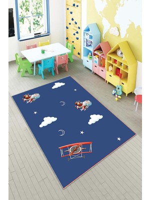 Pelangi Desenli Renkli Dijital Baskı Yıkanabilir Kaymaz Taban Modern Çocuk Halısı ve Yolluk.