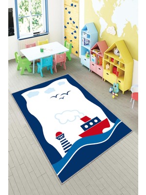 Pelangi Desenli Renkli Dijital Baskılı Yıkanabilir Kaymaz Taban Modern Mutfak Halısı (Süngersiz)