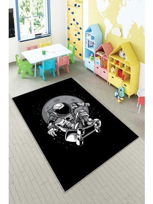 Pelangi Ekonomik Desenli Renkli Dijital Baskı Yıkanabilir Kaymaz Taban Modern Çocuk Halısı.(Süngersiz)