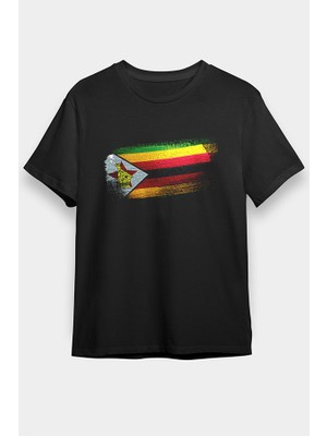 Darkhane Zimbabve - Zimbabwe Siyah Unisex Tişört T-Shirt