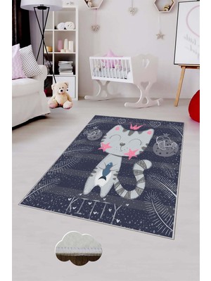 Pelangi Desenli Renkli Dijital Baskılı Yıkanabilir Kaymaz Taban Modern Mutfak Halısı (Süngersiz)