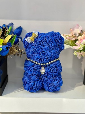 Özel Tasarım El Yapımı Teddy Rose Bear Güllü Ayıcık 22 cm